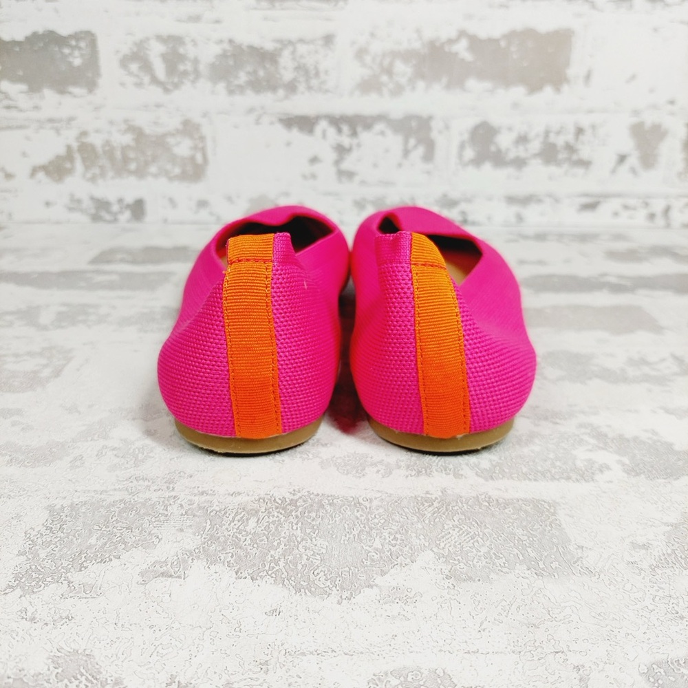 NEW Falls Creek Phoebe Pink Knit Pointed Toe Slip On Balletcore Flats F672 - Picture 6 of 11